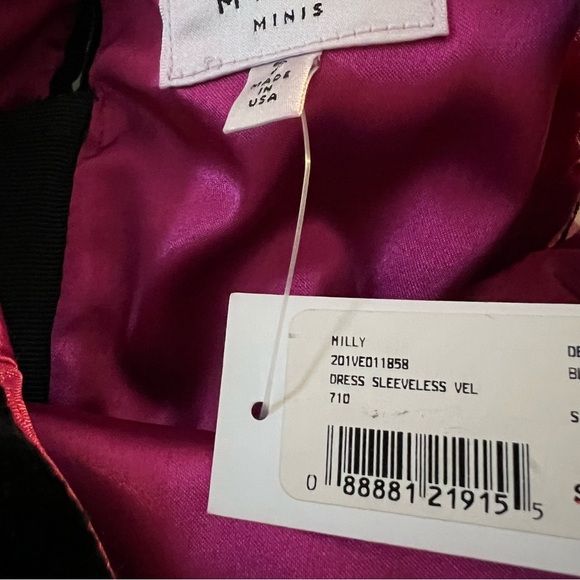 NWT Milly Velvet Bow Dress - Picture 9 of 12